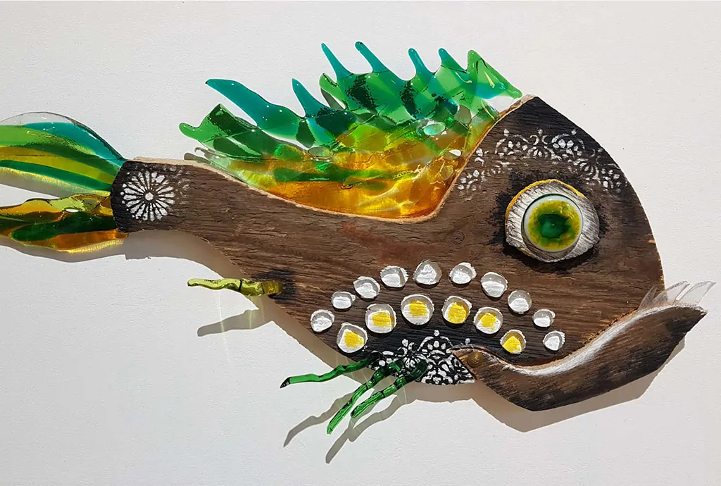 Susanne Wolf: Der grüne Emil. Materialcollage