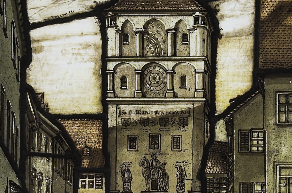 St. Martinstor, Glasmalerei auf Echt-Antikglas, Detail